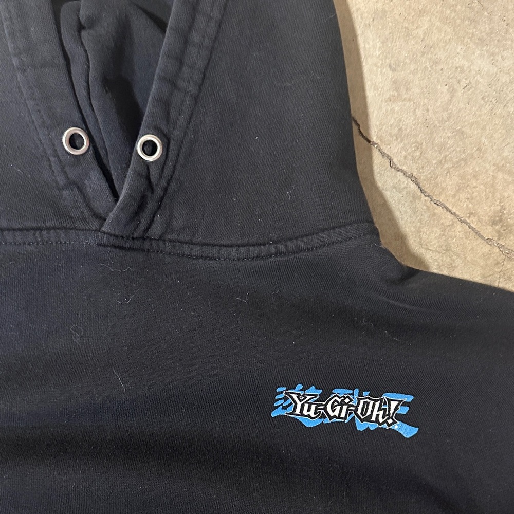 Yugioh Black Hoodie with Blue-Eyes White Dragon Graphic - Picture 2 of 5